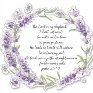 Psalm 23: 1-3-dekal klistermärken