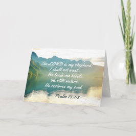 Psalm 23 1-3 Han leder mig bredvid stilla vatten Kort
