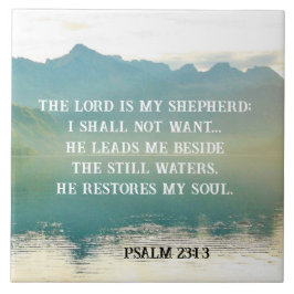 Psalm 23 1-3 LORD är min Shepherd Kakelplatta