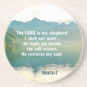 Psalm 23 1-3 LORD är min Shepherd Underlägg