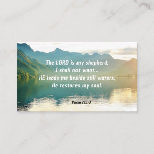 Psalm 23 1-3 LORD är min Shepherd Visitkort