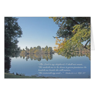 Psalm 23:1-3-skriptkort hälsningskort