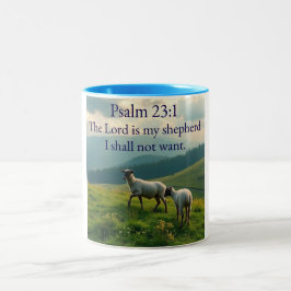 Psalm 23:1 Bibelvers Kaffe Mugg