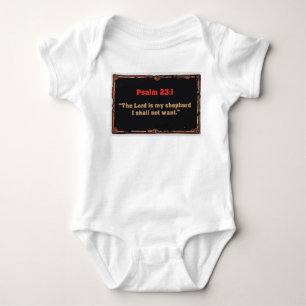 Psalm 23:1 Bibelvers Kristet Baby Body T Shirt
