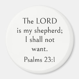 Psalm 23:1 Bibelvers, Uppmuntrande Skrift,  Magnet