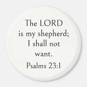 Psalm 23:1 Bibelvers, Uppmuntrande Skrift, Magnet