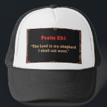 Psalm 23:1 Bible Verse Christian Trucker Hat Keps<br><div class="desc">Psalm 23:1
“The Lord is my shepherd; I shall not want.”</div>