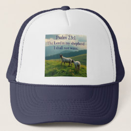 Psalm 23:1 Bible Verse Trucker Hat Keps