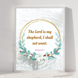 Psalm 23:1 - Herren är min Sheperd Christian Poster
