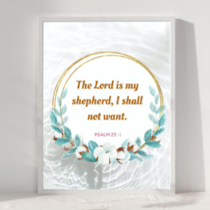Psalm 23:1 - Herren är min Sheperd Christian Poster