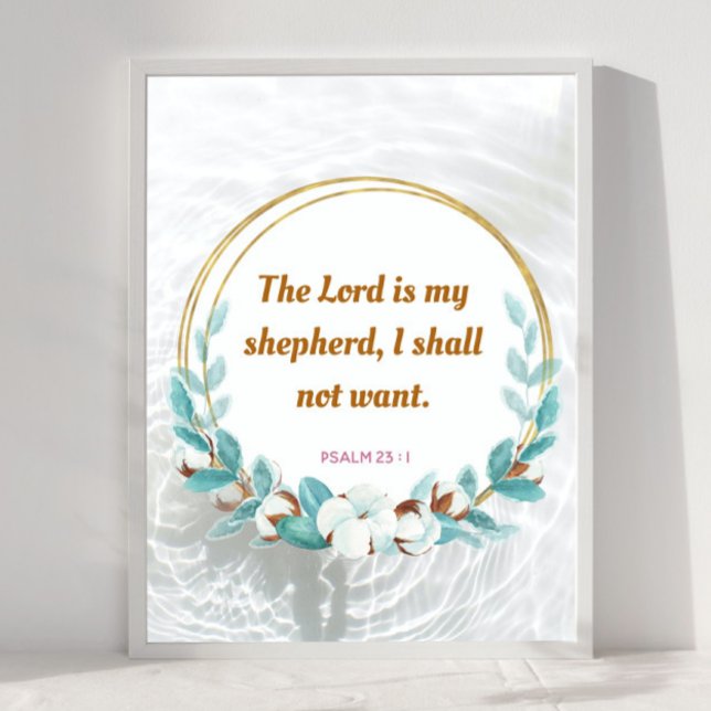 Psalm 23:1 - Herren är min Sheperd Christian Poster (Skapare uppladdad)