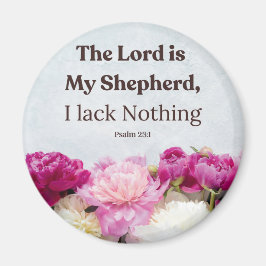 Psalm 23:1 Herren är min Shepherd-Blommigt Magnet