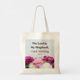 Psalm 23:1 Herren är min Shepherd-Blommigt Tygkasse