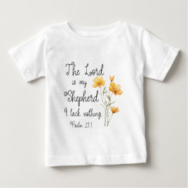 Psalm 23:1 Herren är min Shepherd Gult Flower T Shirt