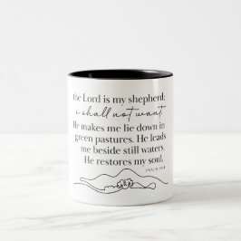 PSALM 23:1 - Kaffe Mugg