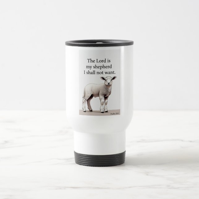 Psalm 23:1 Kristet lamm resemugg (Center)