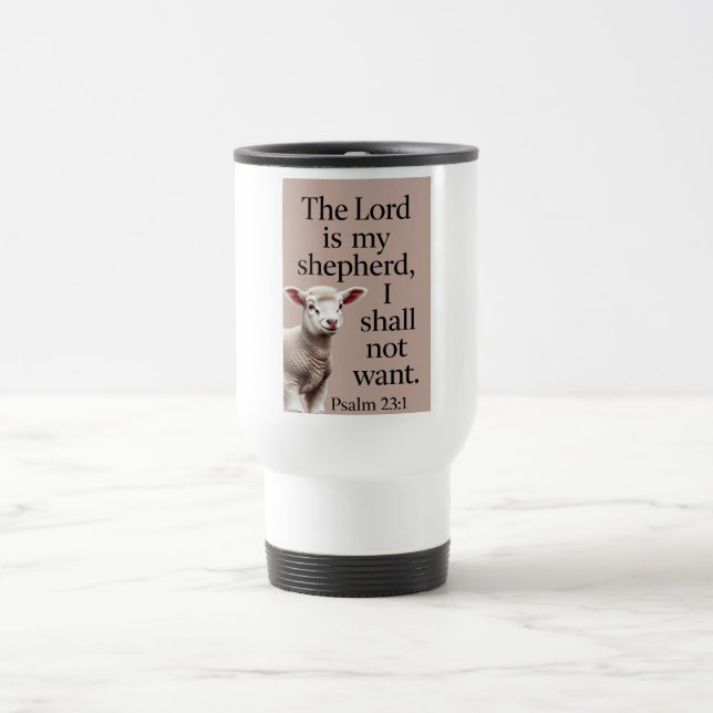 Psalm 23:1 Kristet lamm resemugg (Center)