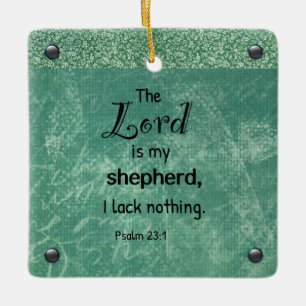 Psalm 23:1 Kristet typografidesign Julgransprydnad Keramik