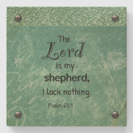 Psalm 23:1 Kristet typografidesign Stenunderlägg