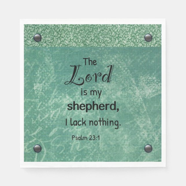 Psalm 23:1 Luncheon Napkins - uppsättning 50 Pappersservett (Framsidan)