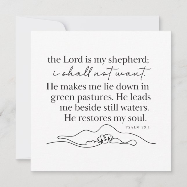 PSALM 23:1 - Personlig Notkort Anteckningskort (Framsida)