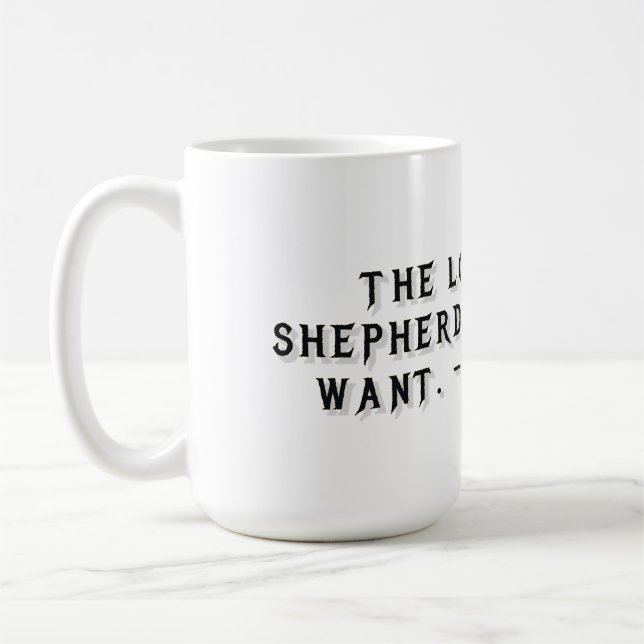 Psalm 23:1 presentmugg kaffemugg (Vänster)