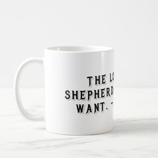 Psalm 23:1 presentmugg kaffemugg (Vänster)