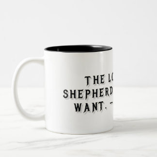 Psalm 23:1 presentmugg Två-Tonad mugg