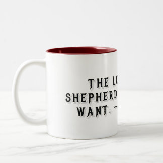 Psalm 23:1 presentmugg Två-Tonad mugg