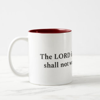 Psalm 23:1, presentmugg Två-Tonad mugg
