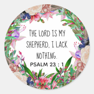 Psalm 23:1 - Rund etikett