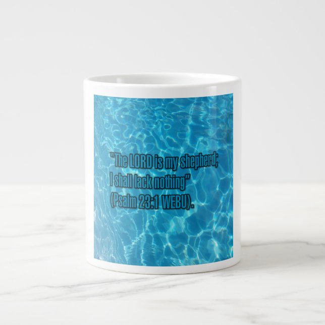 Psalm 23:1 WEBU Mug Jumbo Mugg (Framsidan)