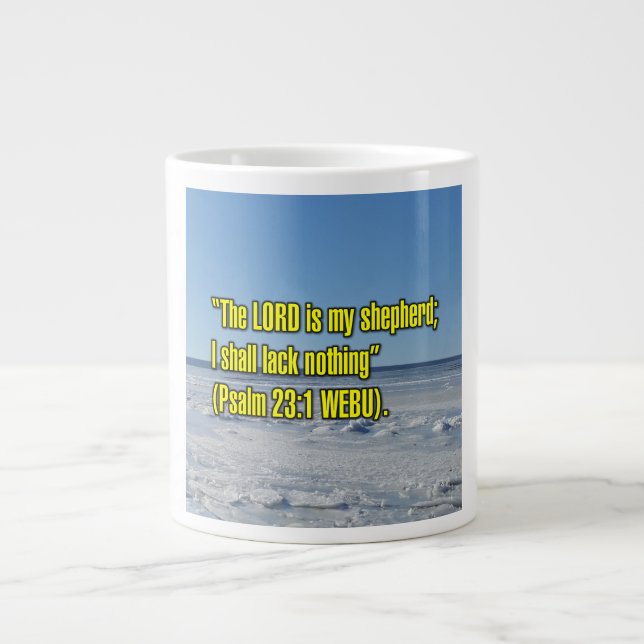 Psalm 23:1 WEBU Mugg Jumbo Mugg (Framsidan)