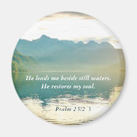 Psalm 23 2-3 Han leder mig bredvid stilla vatten