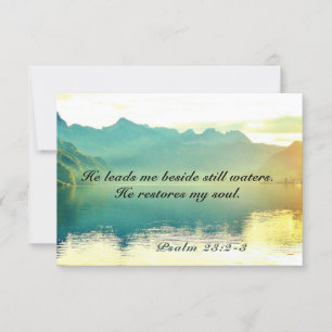 Psalm 23 2-3 Han leder mig bredvid vatten-platta k