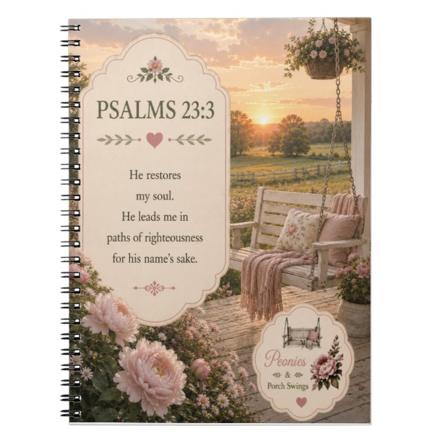 Psalm 23:3 anteckningsbok (Framsidan)