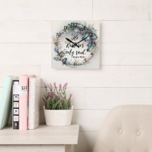 Psalm 23:3 fyrkantig klocka