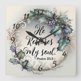 Psalm 23:3 fyrkantig klocka