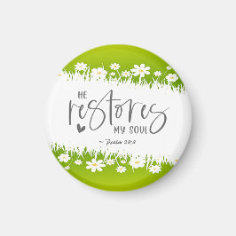 Psalm 23:3 Han återställer min själ Bible Verse Magnet