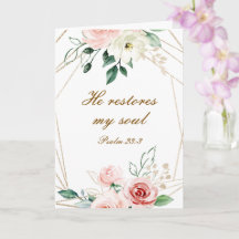 Psalm 23:3 Han återställer min Soul Bible Verse & 