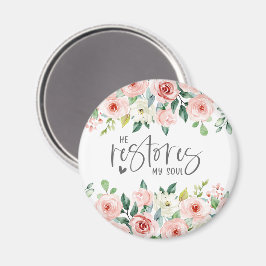 Psalm 23:3 Han återställer min Soul Bible Verse &  Magnet