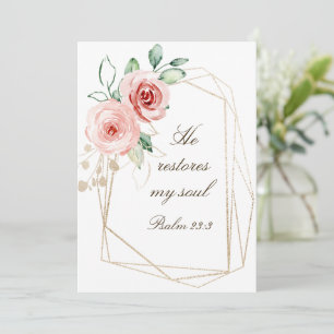 Psalm 23:3 Han återställer mitt Soul Bible Ro Card