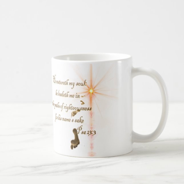 Psalm 23.3 Herren är min Shepard Kaffemugg (Höger)