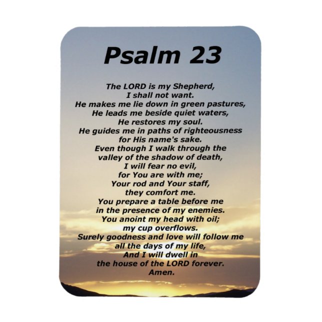 Psalm 23 (3) magnet (Vertikal)