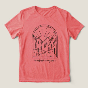 Psalm 23 3 Refress Soul Christian Bible Verse T Shirt