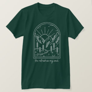 Psalm 23 3 Refress Soul Christian Bible Verse T Shirt