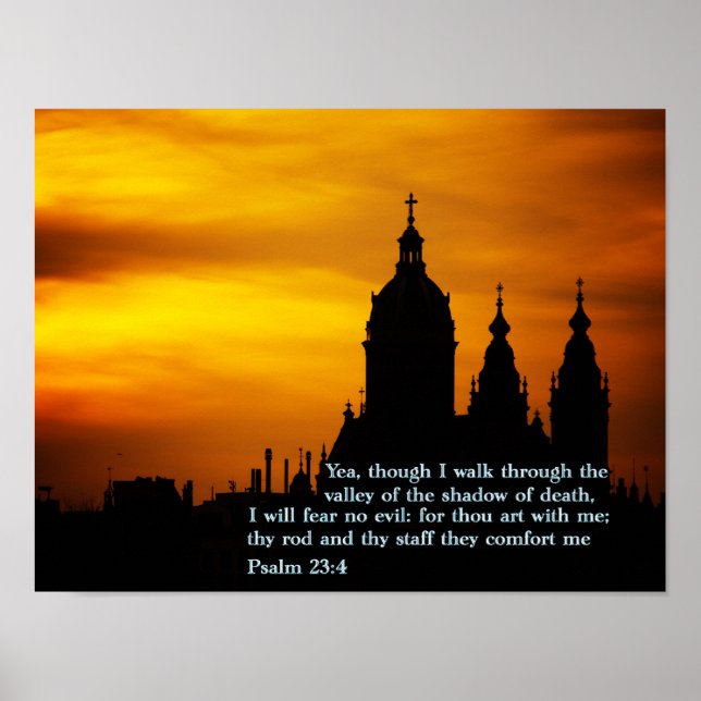 Psalm 23:4 Church Poster (Framsidan)