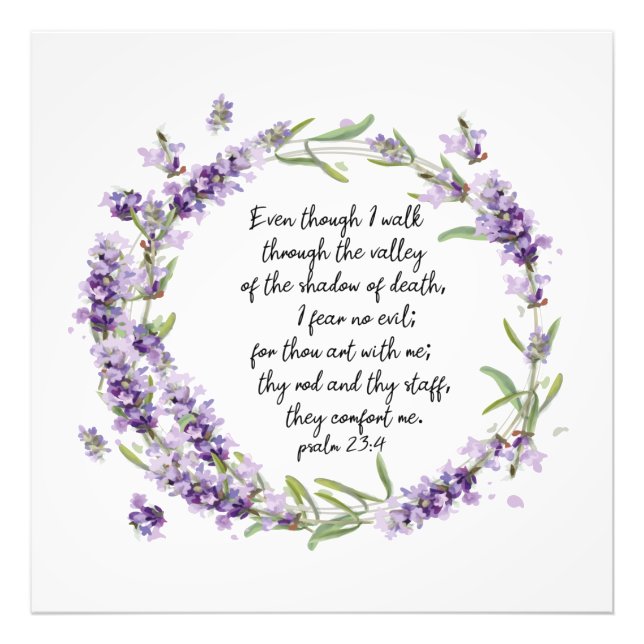 Psalm 23: 4 fototryck (Framsidan)