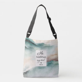 Psalm 23"4 Han återställer min Soul Kor Axelväska