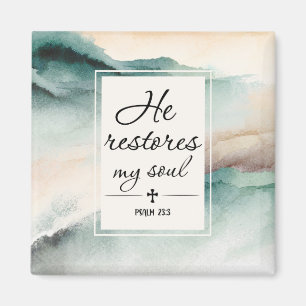Psalm 23"4 Han återställer min Soul Kor Magnet